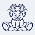 Naklejka na samochd z imieniem dziecka - Chopiec w znaku zodiaku Raka