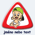3D naklejka dziecko w samochodzie - niemowl z czapeczk