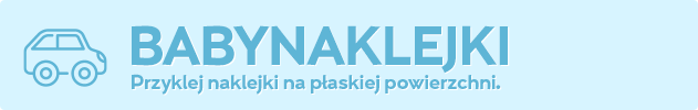 Naklejki dziecko w aucie mona naklei na dowoln pask, niechonn powierzchni